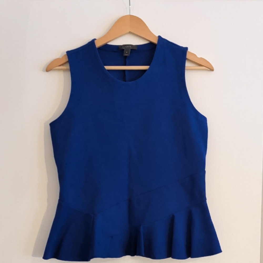 J. Crew Royal Blue Peplum Blouse